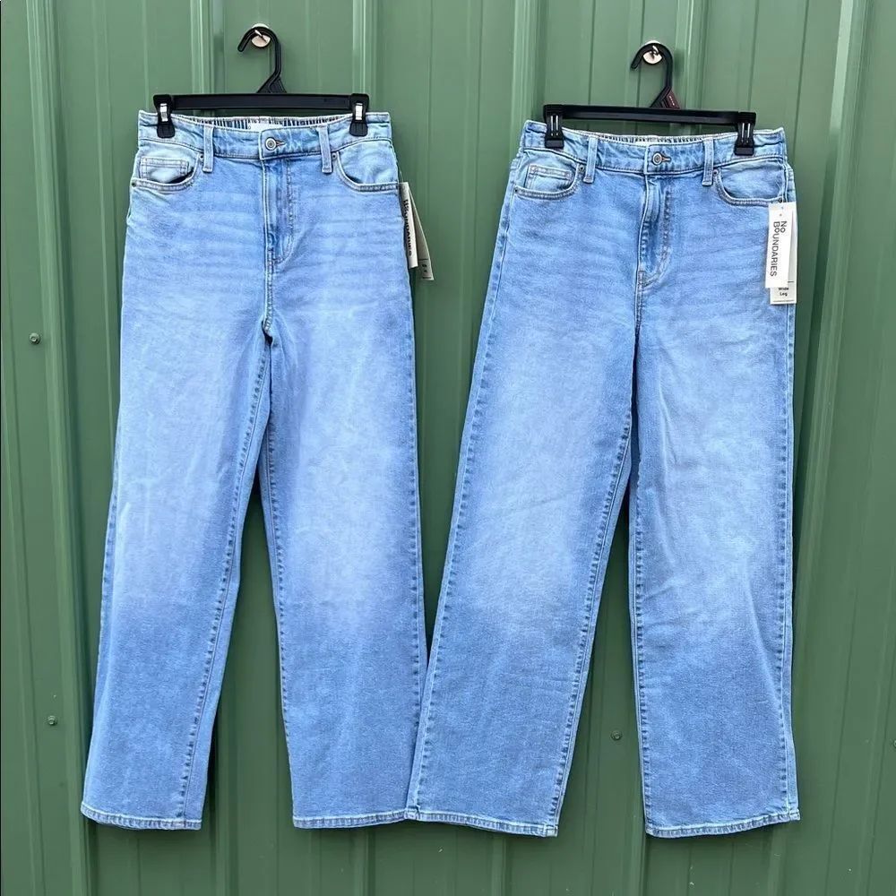 High Rise Baggy Wide Leg Denim Jeans 2-Pack Size S 4-6